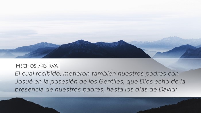 Hechos 7:45 RVA Bible Verse Image