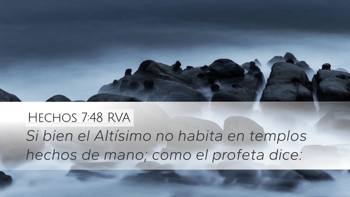 Hechos 7:48 RVA Bible Verse Image