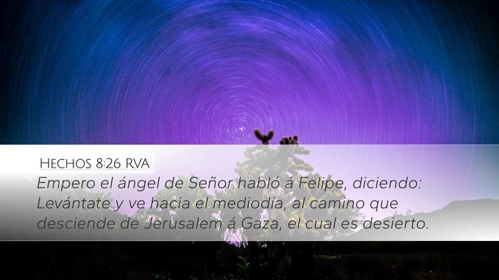 Hechos 8:26 RVA Bible Verse Image
