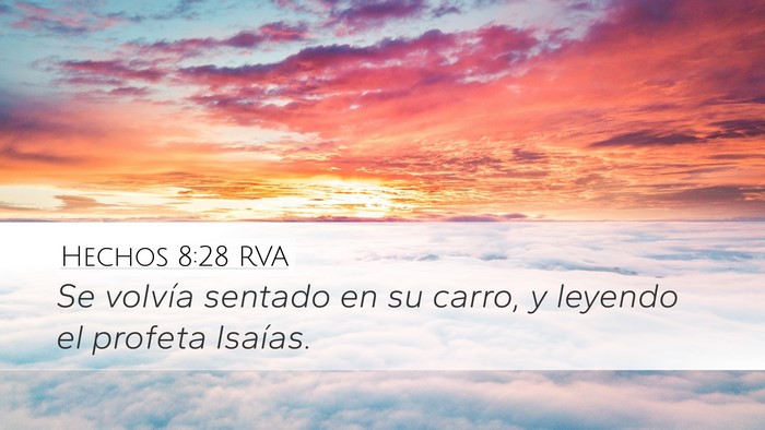 Hechos 8:28 RVA Bible Verse Image