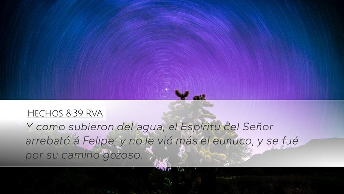 Hechos 8:39 RVA Bible Verse Image