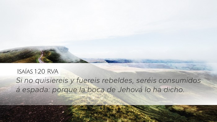 Isaías 1:20 RVA Bible Verse Image