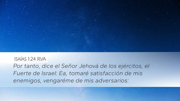 Isaías 1:24 RVA Bible Verse Image
