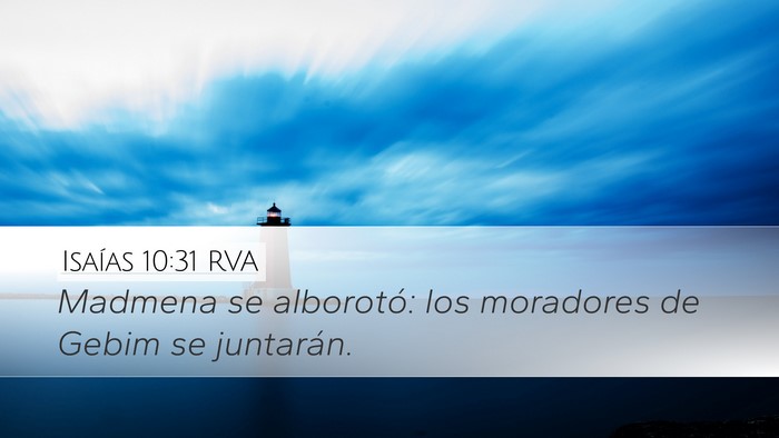 Isaías 10:31 RVA Bible Verse Image