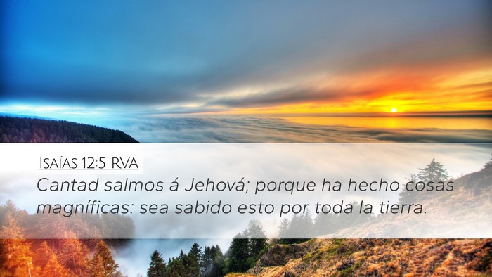 Isaías 12:5 RVA Bible Verse Image