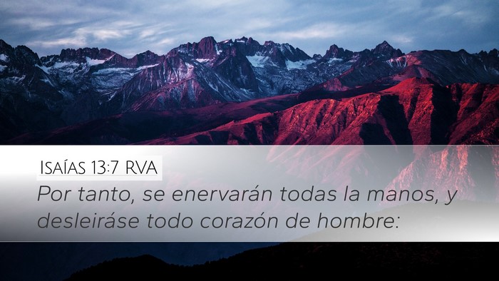 Isaías 13:7 RVA Bible Verse Image