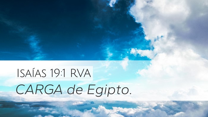 Isaías 19:1 RVA Bible Verse Image