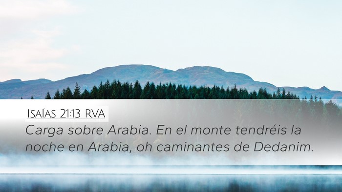 Isaías 21:13 RVA Bible Verse Image