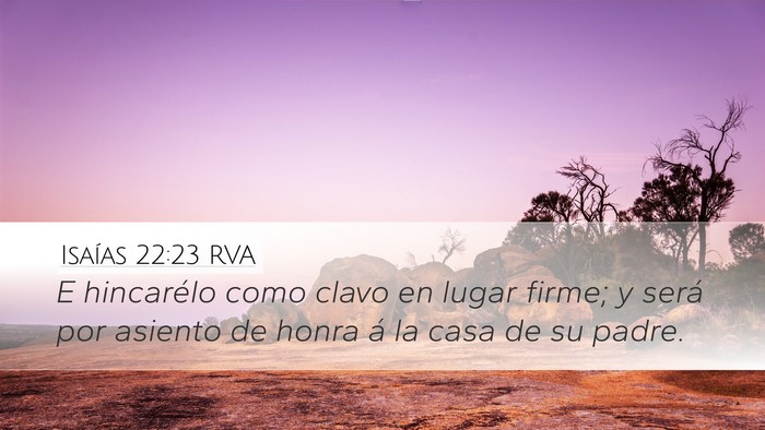 Isaías 22:23 RVA Bible Verse Image
