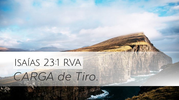 Isaías 23:1 RVA Bible Verse Image