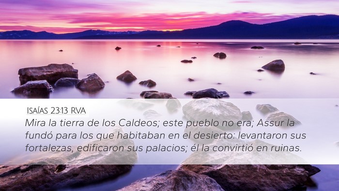Isaías 23:13 RVA Bible Verse Image