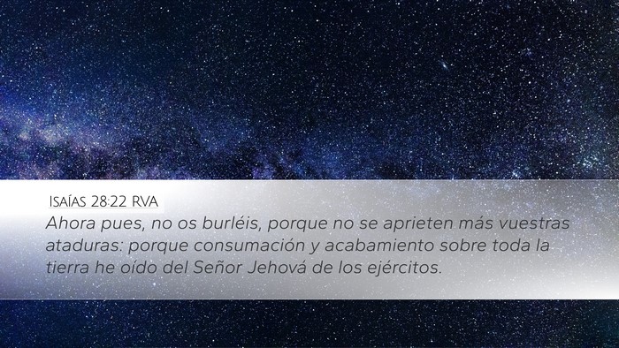 Isaías 28:22 RVA Bible Verse Image