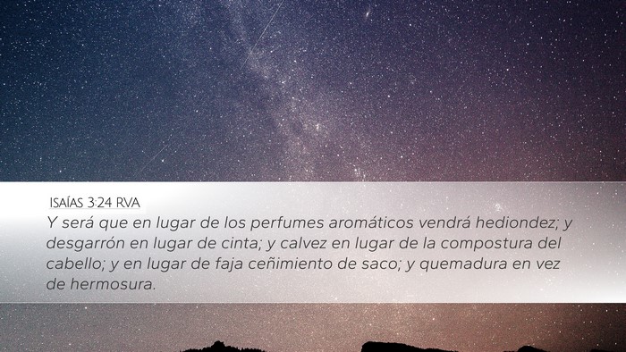 Isaías 3:24 RVA Bible Verse Image