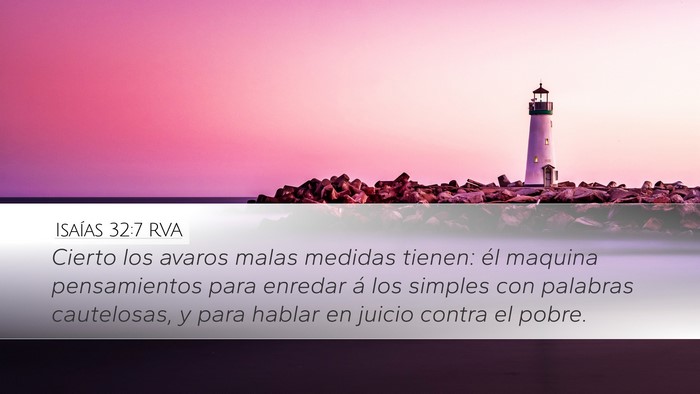 Isaías 32:7 RVA Bible Verse Image