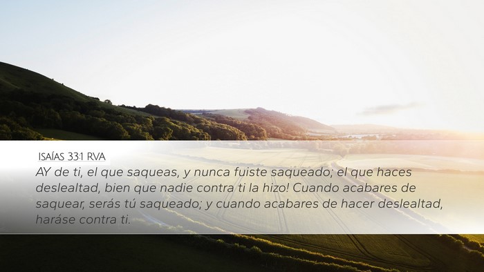 Isaías 33:1 RVA Bible Verse Image
