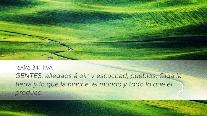 Isaías 34:1 RVA Bible Verse Image