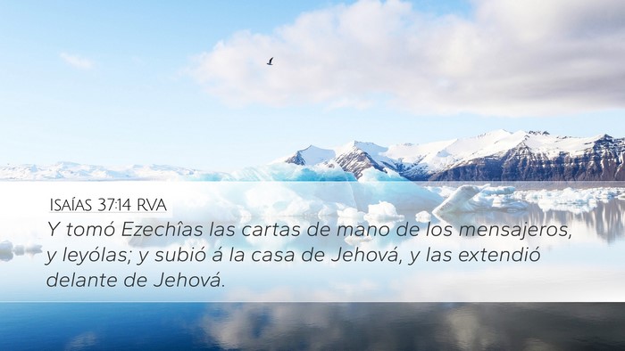 Isaías 37:14 RVA Bible Verse Image
