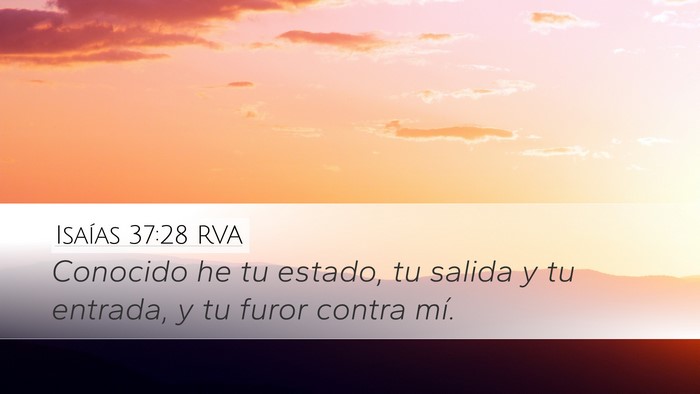 Isaías 37:28 RVA Bible Verse Image