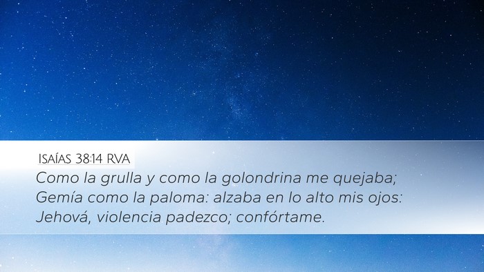 Isaías 38:14 RVA Bible Verse Image