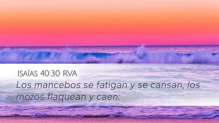 Isaías 40:30 RVA Bible Verse Image