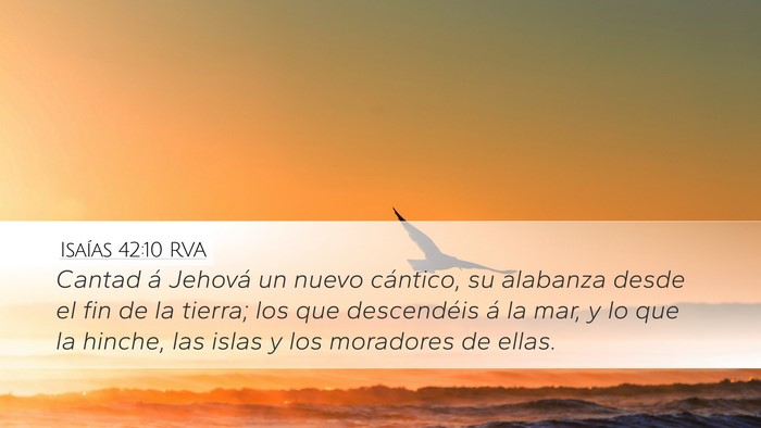 Isaías 42:10 RVA Bible Verse Image