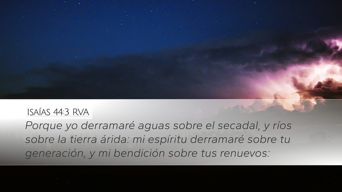 Isaías 44:3 RVA Bible Verse Image