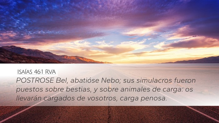 Isaías 46:1 RVA Bible Verse Image