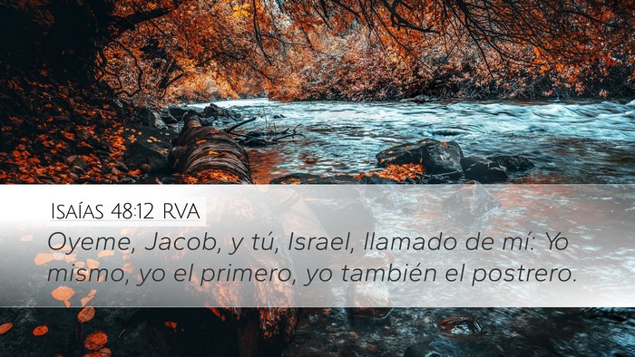 Isaías 48:12 RVA Bible Verse Image
