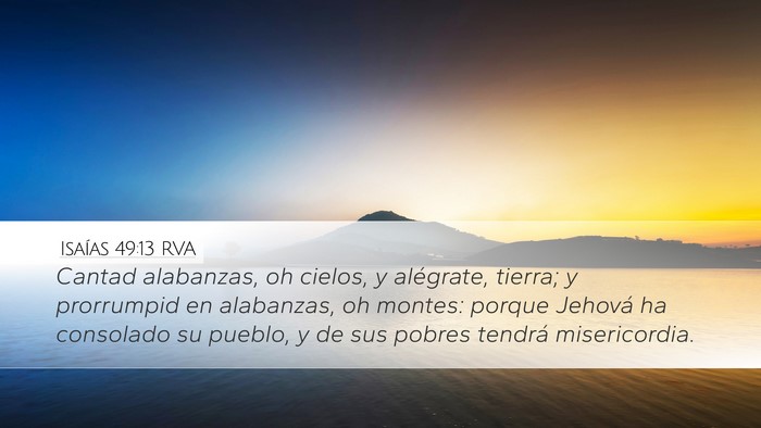Isaías 49:13 RVA Bible Verse Image