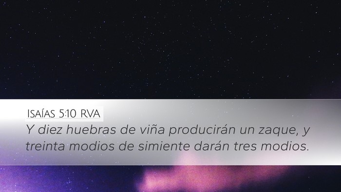 Isaías 5:10 RVA Bible Verse Image