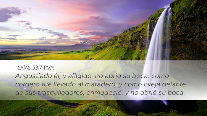 Isaías 53:7 RVA Bible Verse Image