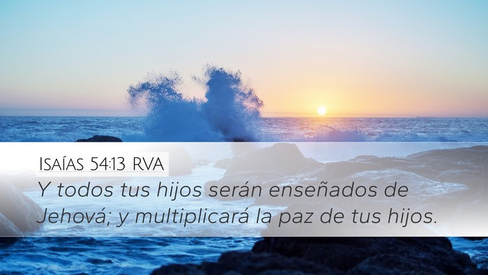 Isaías 54:13 RVA Bible Verse Image