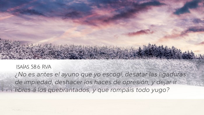 Isaías 58:6 RVA Bible Verse Image