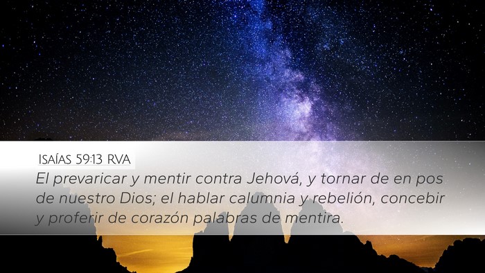 Isaías 59:13 RVA Bible Verse Image