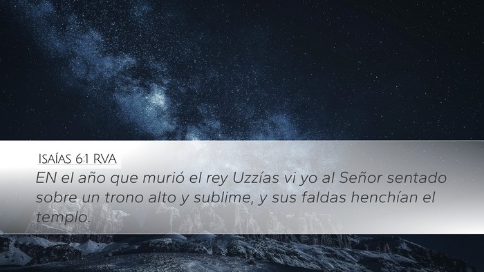 Isaías 6:1 RVA Bible Verse Image