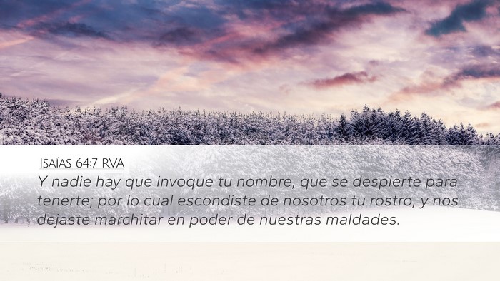 Isaías 64:7 RVA Bible Verse Image
