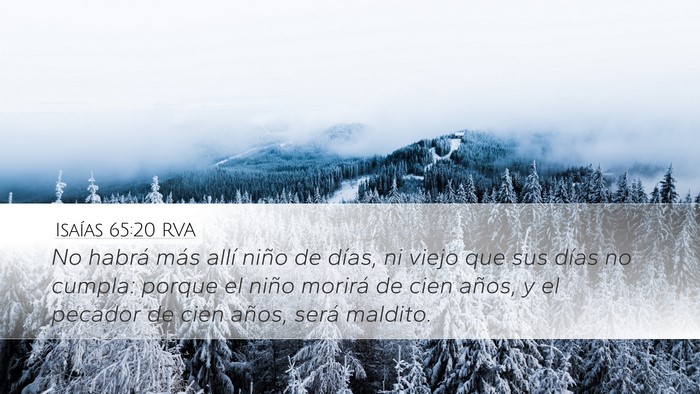Isaías 65:20 RVA Bible Verse Image