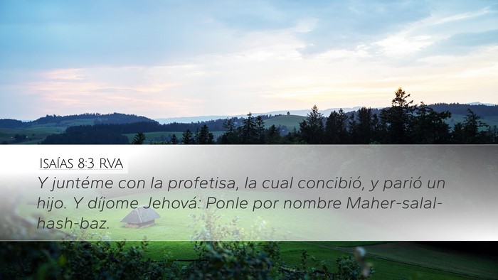 Isaías 8:3 RVA Bible Verse Image