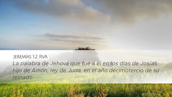Jeremías 1:2 RVA Bible Verse Image