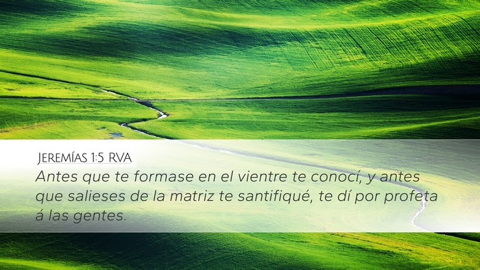 Jeremías 1:5 RVA Bible Verse Image