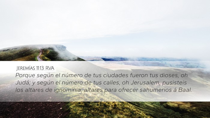 Jeremías 11:13 RVA Bible Verse Image