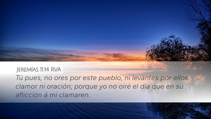 Jeremías 11:14 RVA Bible Verse Image