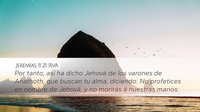 Jeremías 11:21 RVA Bible Verse Image