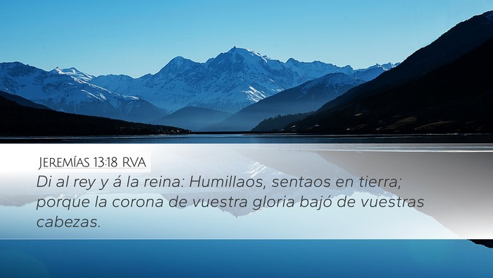 Jeremías 13:18 RVA Bible Verse Image
