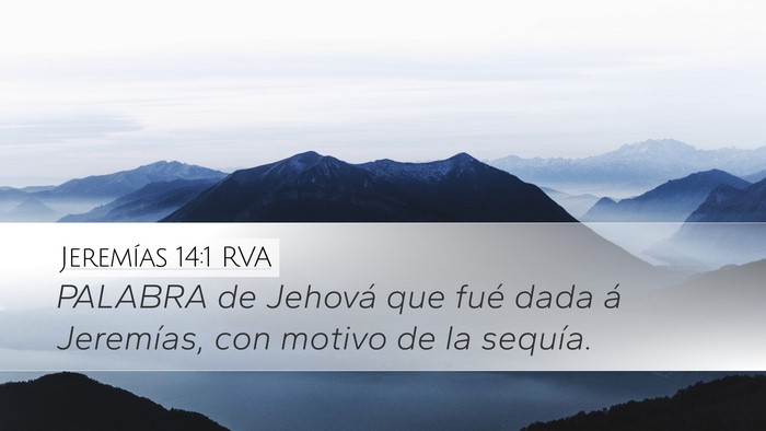 Jeremías 14:1 RVA Bible Verse Image
