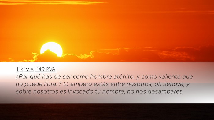 Jeremías 14:9 RVA Bible Verse Image