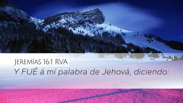 Jeremías 16:1 RVA Bible Verse Image