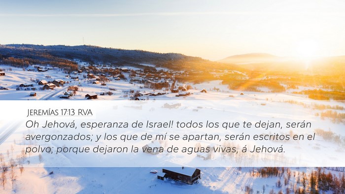 Jeremías 17:13 RVA Bible Verse Image