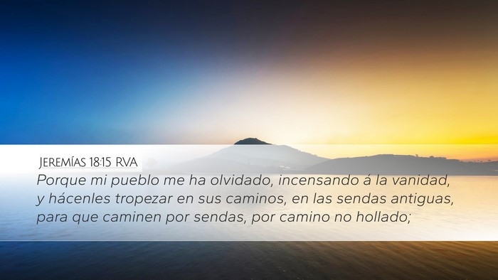 Jeremías 18:15 RVA Bible Verse Image