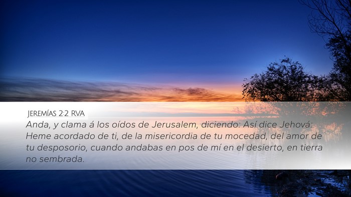 Jeremías 2:2 RVA Bible Verse Image